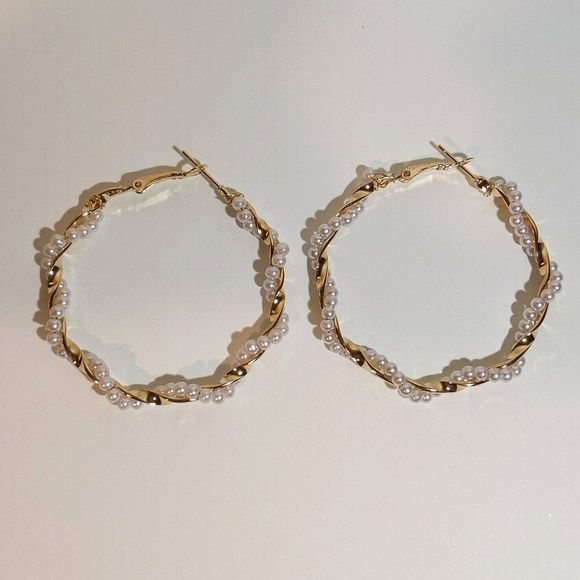 Gold Hoop Earrings - Picture 1 of 4